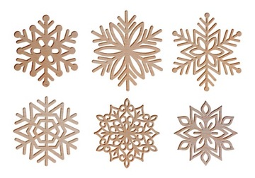 Śnieżynki gwiazdki płatki śniegu 10cm - ZESTAW 06