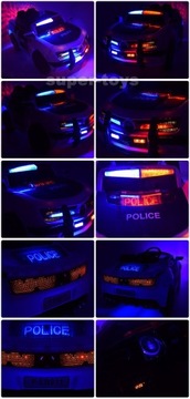 SUPER SAMOCHÓD POLICYJNY NA AKUMULATOR MIĘKKIE KOŁ