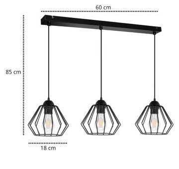 EDISON Diament Loft E27 Светодиодный подвесной потолочный светильник