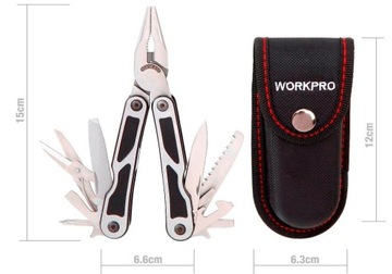 УНИВЕРСАЛЬНЫЙ ИНСТРУМЕНТ MULTITOOL 15В1 + КЕЙС WORKPRO