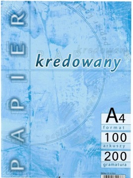 Papier kredowy kredowany A4 200g 100 arkuszy