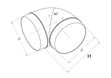 AWENTA КРУГЛЫЙ КАНАЛ КОЛЕНО FI 100 KO100-23