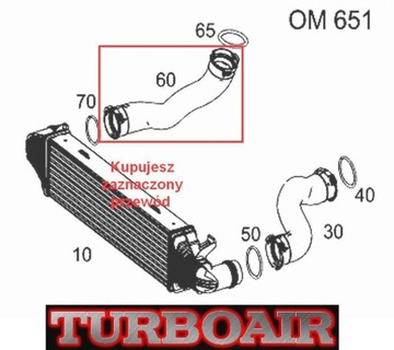 MERCEDES C218 CLS PŘÍVOD INTERCOOLER A2125280882