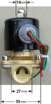 ВОДЯНОЙ ЭЛЕКТРОМАГНИТНЫЙ КЛАПАН 24 В постоянного тока, 1/2 дюйма, DN15, нормально закрытый клапан