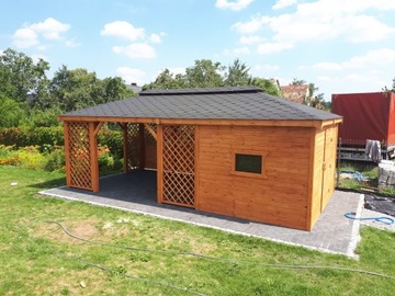 Беседка.ДЕРЕВЯННЫЙ ИНСТРУМЕНТАЛЬНЫЙ ДОМ 2В1.Беседка