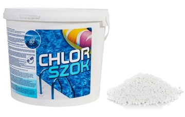 CHLOR SZOK Granulat Stabilizowany Chemia Basenowa Basen Jacuzzi GAMIX 5kg