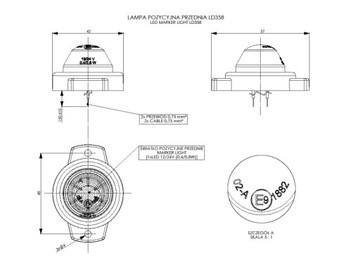 Светодиодный габаритный фонарь, белый светодиодный габаритный фонарь