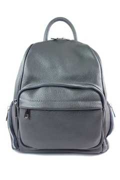 Plecak vera pelle skóra pojemny szary