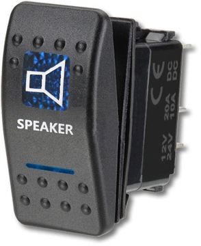 CARLING PRZELACZNIK IP68 WLACZNIK LED 12-24V 20A NIEBIESKI SPEAKER