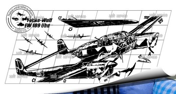 Naklejki samolot Focke Wulf 189 UHU 145x40 nr. 59