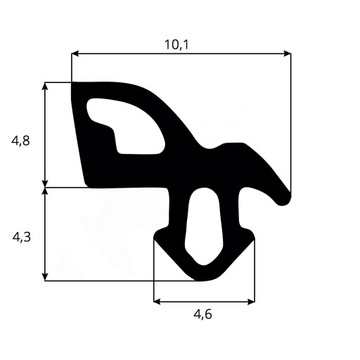 Uszczelka Okienna do Okien Okna Czarna PCV ALUPLAST S-1560 5m