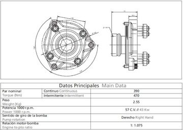 Коробка отбора мощности Mercedes / двигатель Bezares