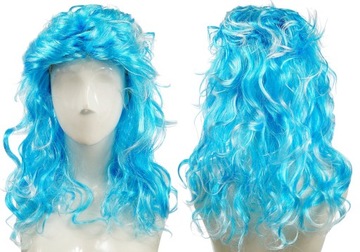 СИНИЙ ПАРИК, ДЛИННЫЕ ВКУРНЫЕ КУДРЫ E0126 EMAJ