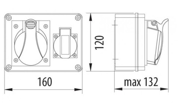 Щит накладной R-BOX 150 1х16А 4П 1х250В