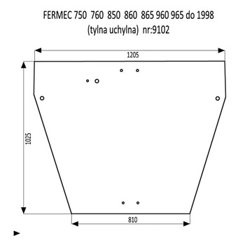 ЗАДНЕЕ ОКНО MASSEY FERGUSON MF HX 50 51 60