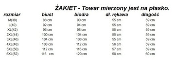 PIKOWANA MARYNARKA NA ZASUWAK 9 kolorów (38-52) 46