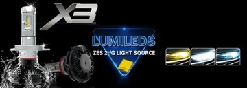 Лампы 2шт LED H7 X3 ZES 50W 12000lm LUMILEDS