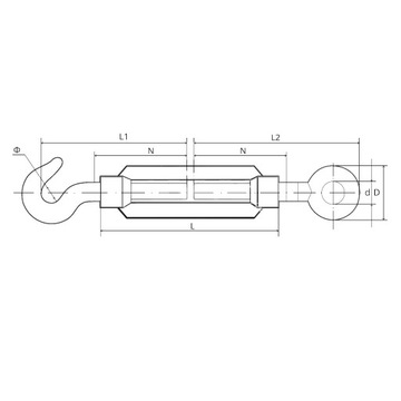 ВИНТ РОЛИКОВЫЙ Eye-Hak M6 1 шт. РИМСКИЕ винты