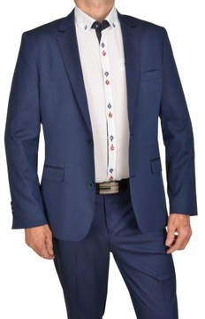 Niebieski garnitur taliowany Kris 50/188 pas 90