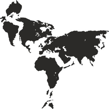 Naklejka na ścianę mapa Świata KURA do salonu sypialni 100 cm