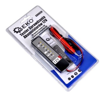 MINI TESTER MIERNIK AKUMULATORÓW CYFROWY 12V GEKO