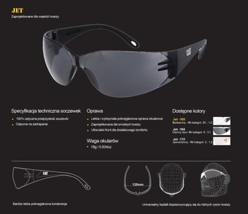 Защитные очки Jet 104 CATERPILLAR