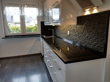 Кухонная столешница для ванной комнаты, черный, белый камень, гранитный конгломерат