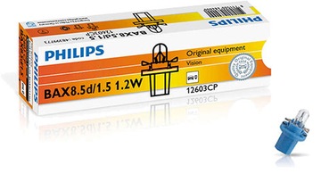 Philips Żarówki BAX 8.5d/1.5 1.2W 12V opr. niebies