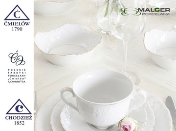 3604 СОУСНИК 500 мл Golden Line ROCOCO PORCELANA ĆMIELÓW MALCER