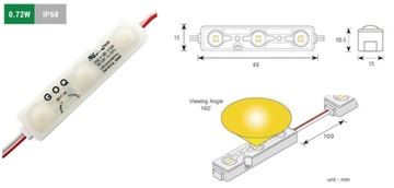 Moduł LED SAMSUNG GOQ IP68 Zimny 6500K DYFUZYJNY