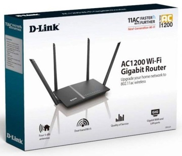 D-LINK DIR-825/EE Wi-Fi-маршрутизатор AC1200 1x WAN 4x LAN 4x двухдиапазонная антенна