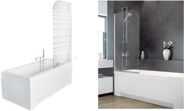 Wanna 170x70 Modern Besco obudowa czarny mat + stelaż wanny i syfon