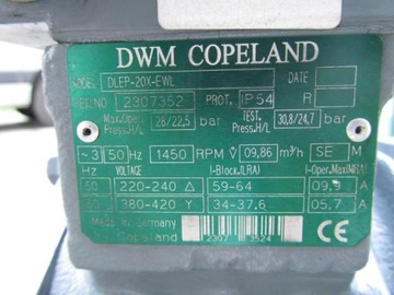 КОМПРЕССОРНЫЙ ХОЛОДИЛЬНЫЙ АППАРАТ COPELAND DLEP-20X-EWL