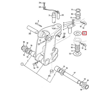 ПОДУШКА ВРАЩЕНИЯ РЫЧАГА JCB 3CX 4CX 823/10270