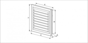 Вентиляционная решетка. Хром 14см x 14см AWENTA MT1N