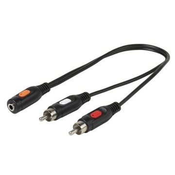 Kabel Mały Jack 3,5mm GN / 2x CINCH WT RCA VIVANCO