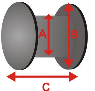 Plug tunel czarny Drewniany siodłowy pełny 18mm