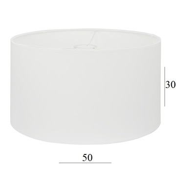 ABAŻUR duży walec do lampy 6W biały 50/30 cm E27 Abażur o białej barwie