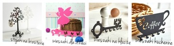 Metalowy wieszak na ubrania XL SWEET HOME czarny