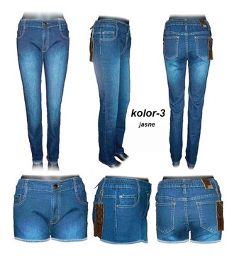 Spodnie JEANSY WYSOKI STAN NA GUMCE 46 3XL