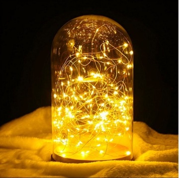 MICRO LEDY DRUCIKI 20 LED na baterie ciepłe 10szt