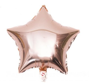 BALON FOLIOWY Balony Gwiazdka Gold Rose 45 cm