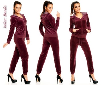 DRESY DAMSKIE WELUROWE 8 KOLORÓW dres fitness L