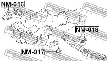 NISSAN NAVARA D22 ULOŽENÍ MOTORU PŘEVODOVKY ZADNÍ