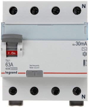 LEGRAND RX3 WYŁĄCZNIK RÓŻNICOWOPRĄDOWY 63A 4P 30m