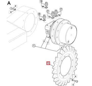 ВЕДУЩЕЕ КОЛЕСО JCB 8014 8016 8018 8020 231/80801