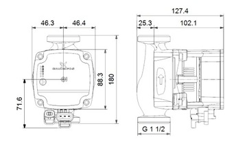 GRUNDFOS Насос центрального отопления АЛЬФА 1л 25-40 180 + БЕСПЛАТНО