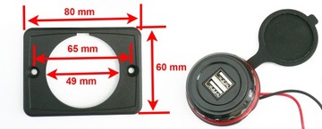 ЗАРЯДНОЕ УСТРОЙСТВО 2 X USB 3.1A АВТОМОБИЛЬНЫЕ РОЗЕТКИ 12 В 24 В