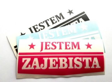 JESTEM ZAJEBISTA naklejka sticker