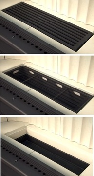 фото ориг. №6, Fireplace aerial grilles form steel left 11 kw black
